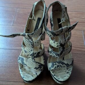 Rachel Zoe Snakeskin Patterned Sandals